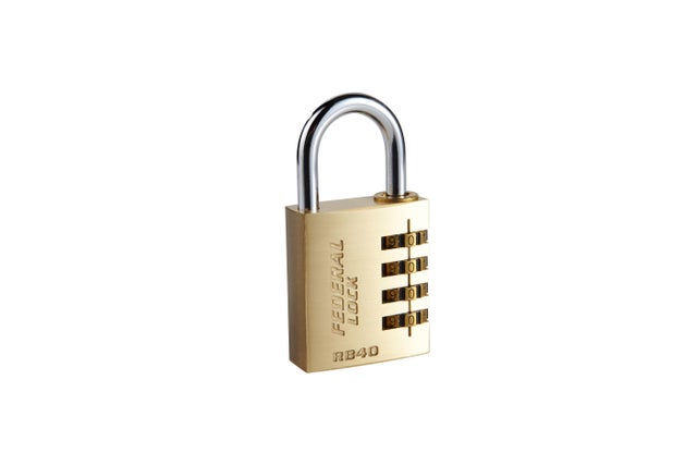 Cadenas à code corps alliage 40 mm 4 viroles - THIRARD