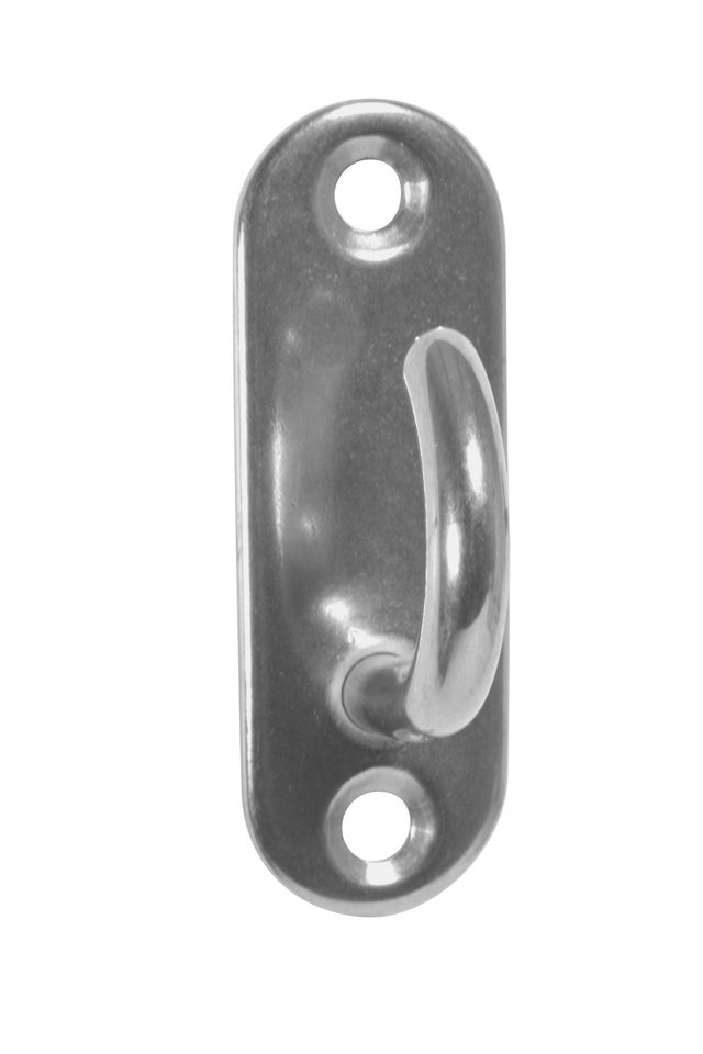 Platines ovales avec crochet ouvert acier inoxydable fil diam.6 mm platine 20 x 60 mm