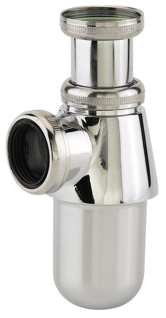 Siphon pour lavabo Diam.32 mm réglable en hauteur chromé NF - VALENTIN
