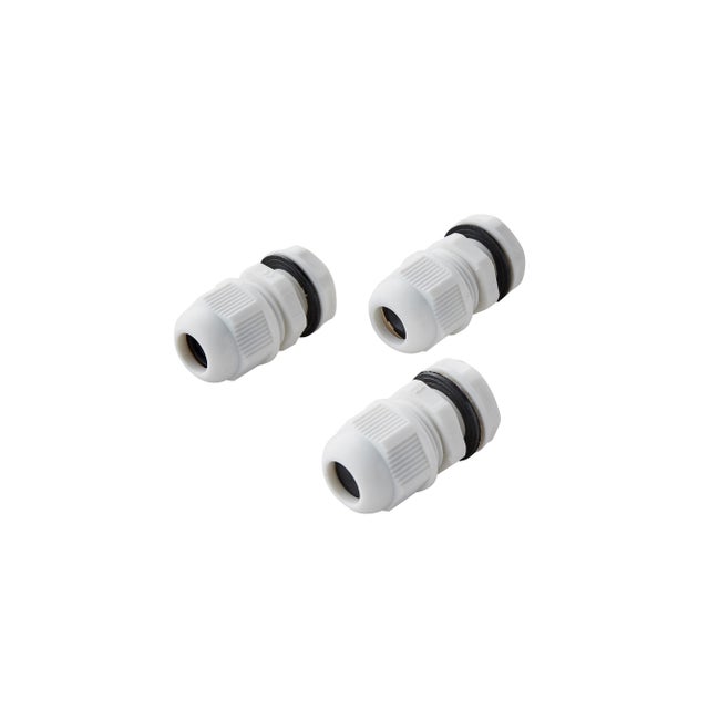 Lot de 3 presse-étoupes gris Diam.16 mm - DEBFLEX