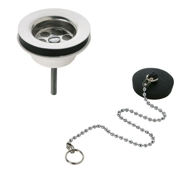 Bonde lavabo et bidet avec chaînette et bouchon - VALENTIN