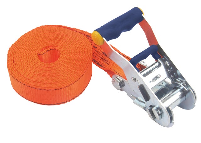 Sangle d'arrimage à cliquet 5 m orange