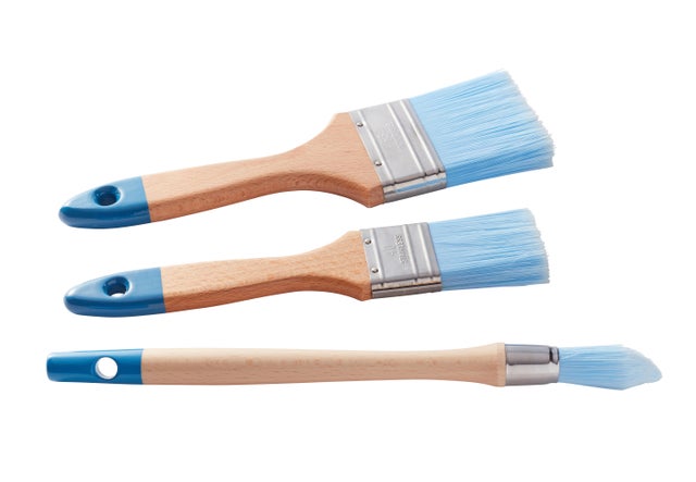Pinceaux brosses plats et à rechampir toute peinture - ROULOR (lot de 3)