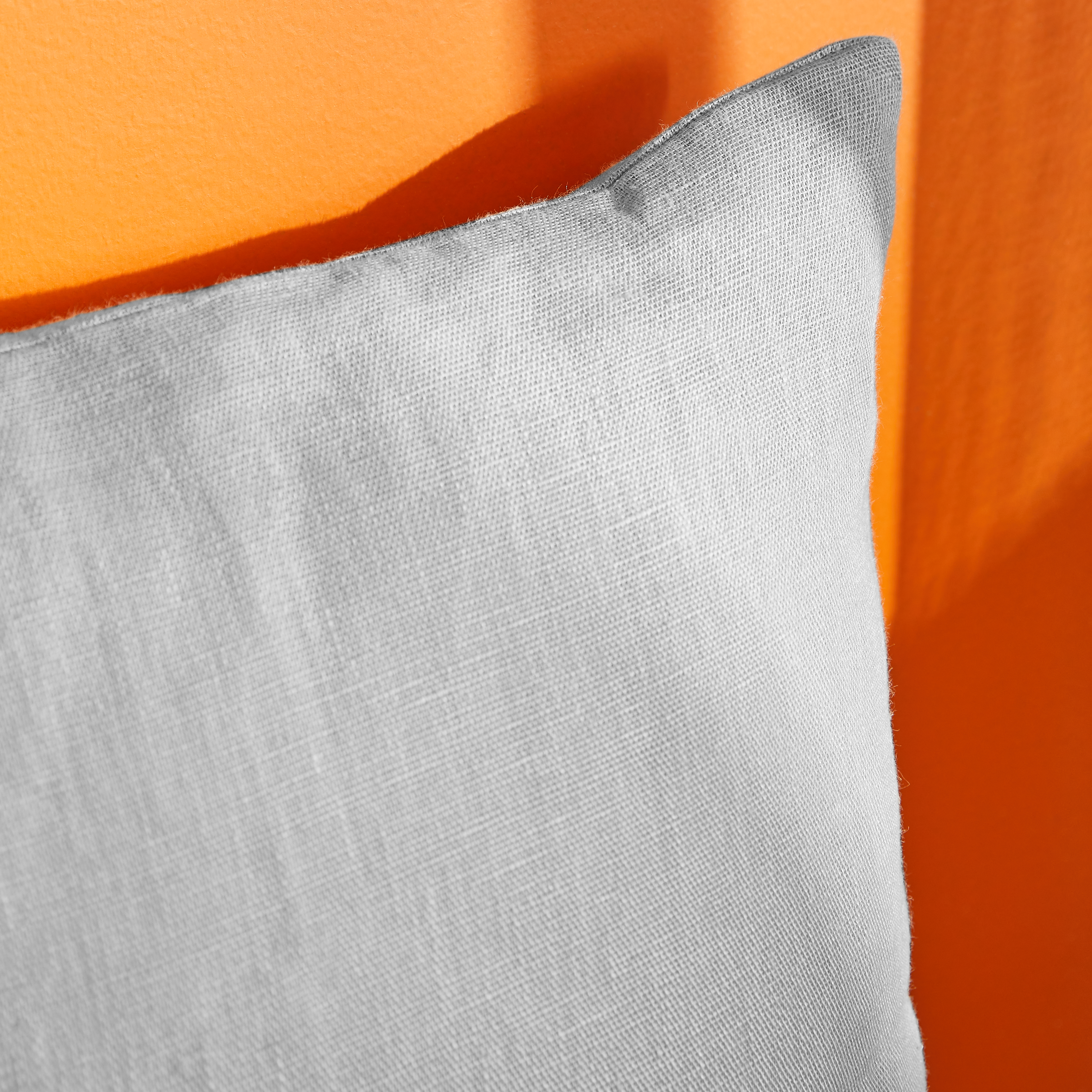 Funda de cojín rectangular Danae 100% lino liso gris granito doble cara con cremallera INSPIRE 30 x 50 cm - 3