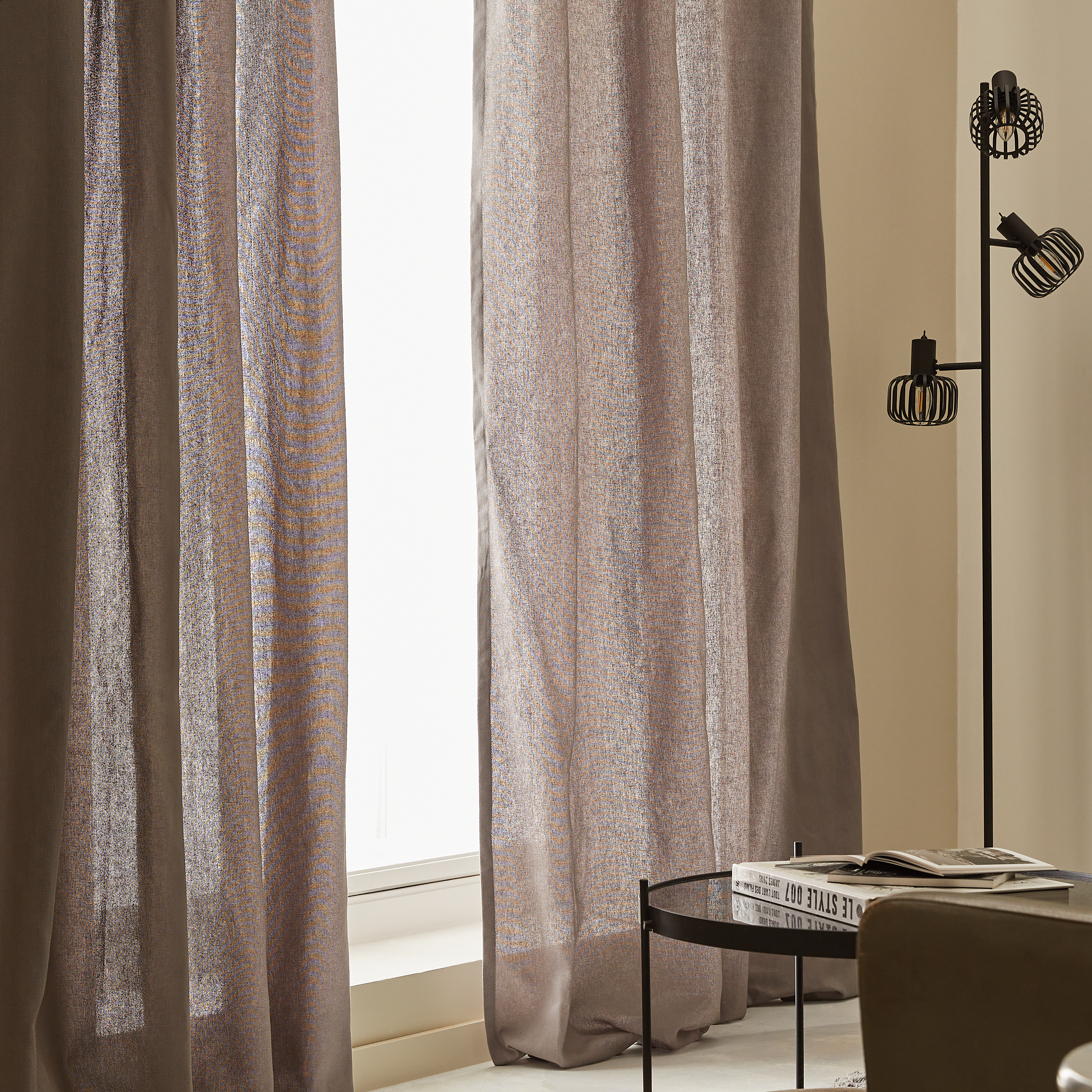 Cortinado ilhós Kalpe 140x280cm granito 3 Inspire - 8