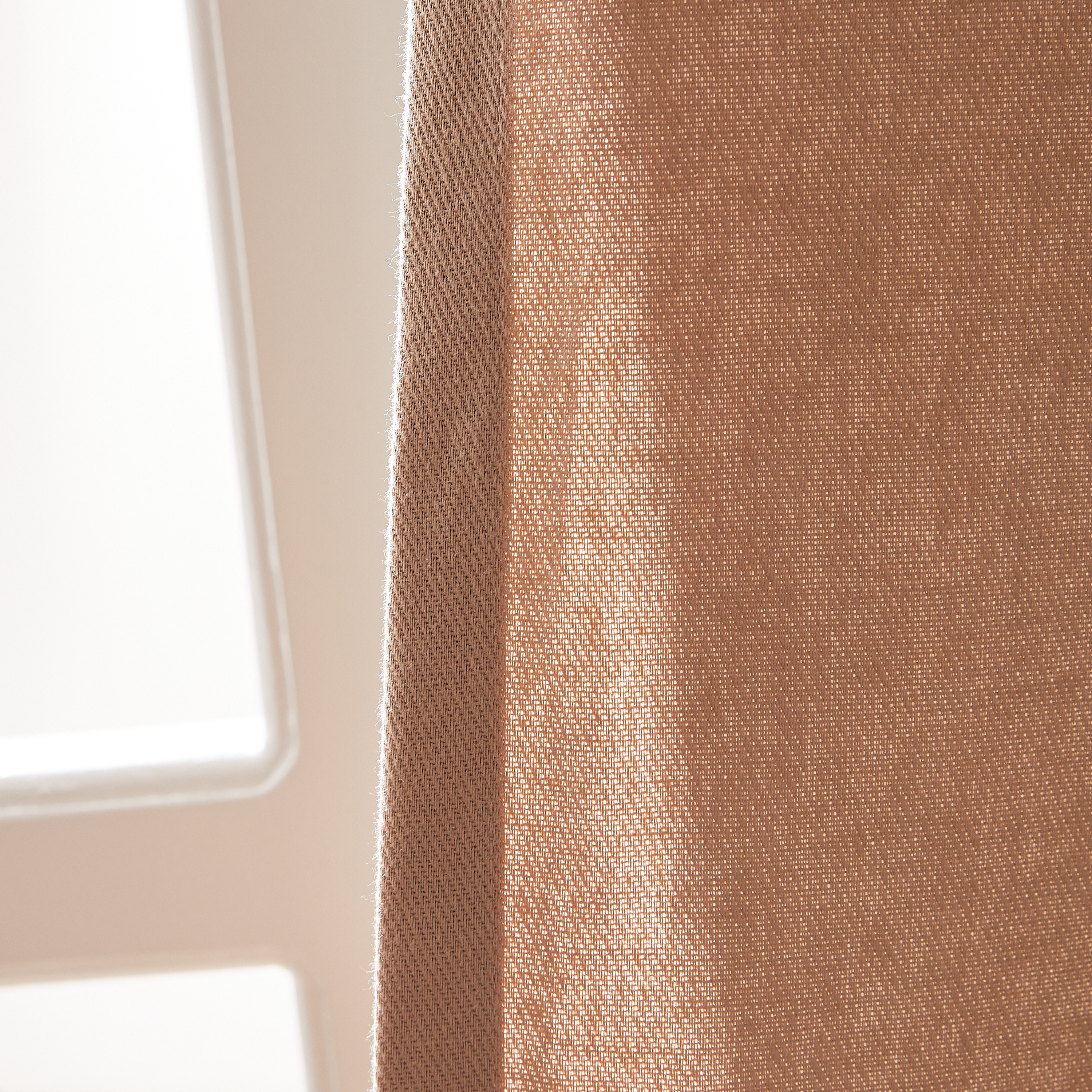 Cortina ollaos Kalpe algodón sarga liso beige trench INSPIRE de 140x280cm. Incluye cinta termoadhesiva - 6