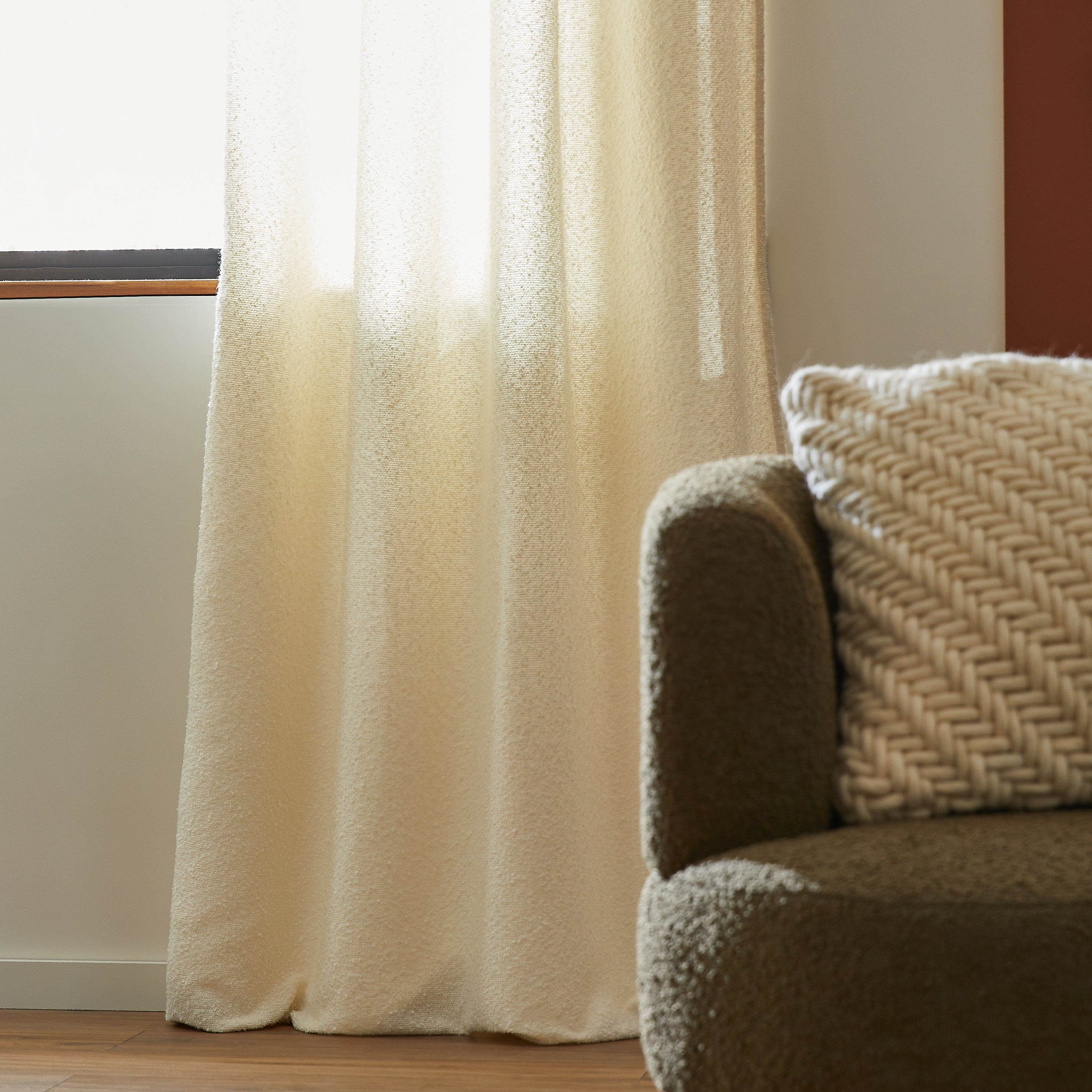 Rideau tamisant, Clerena, blanc H.280 x l.140 cm INSPIRE - 6