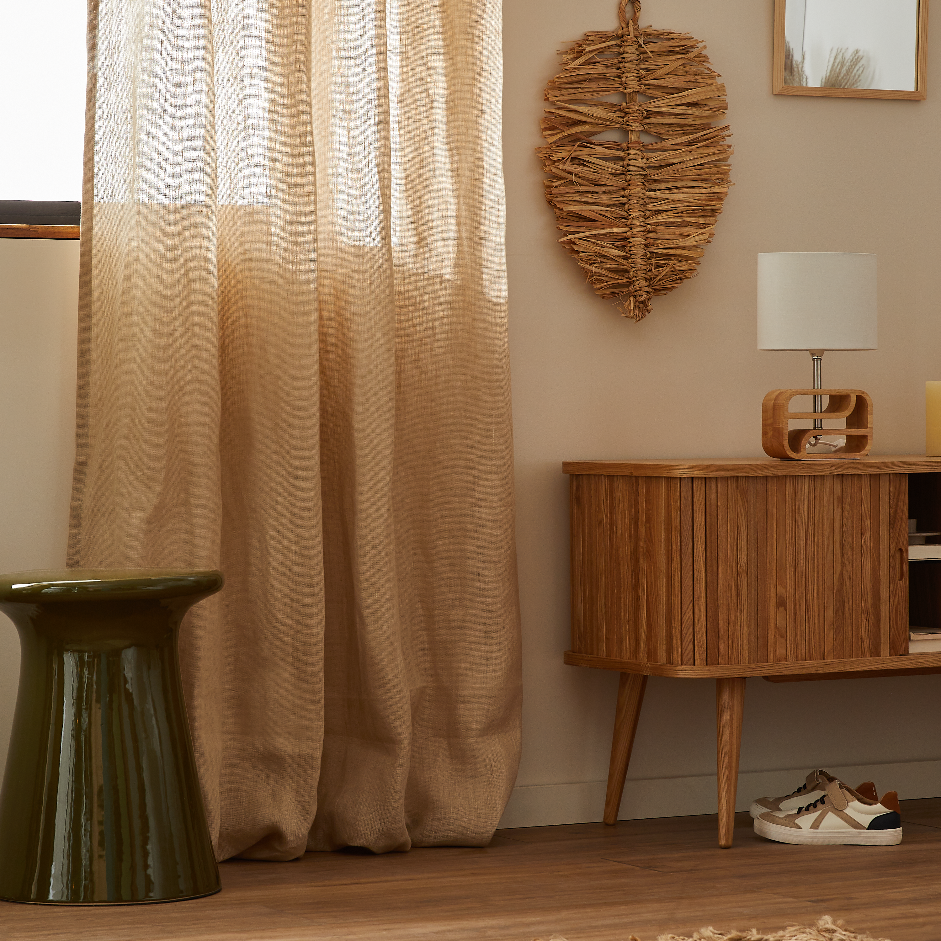 Cortinado ilhós Lenaya 140x280cm natural Inspire - 3