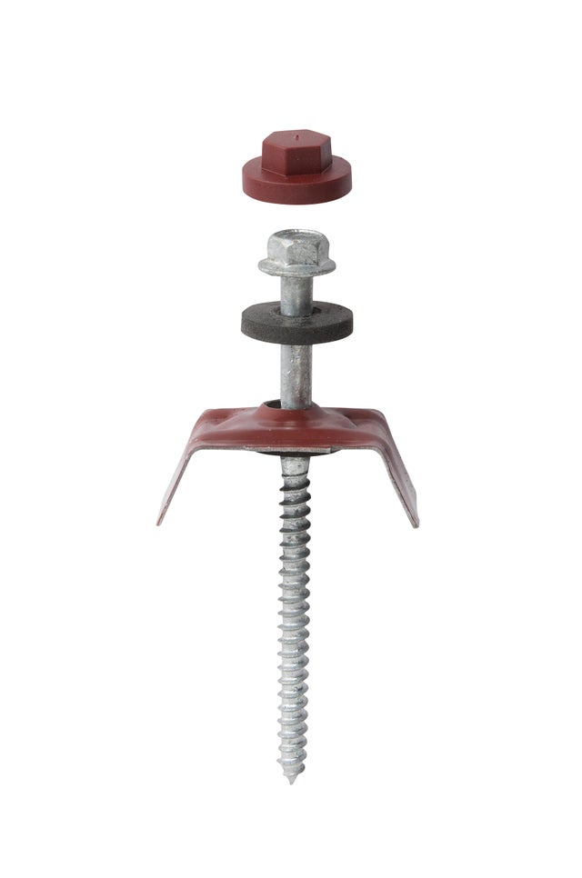 Kit de 50 fixations tôle nervurée 1045 gris
