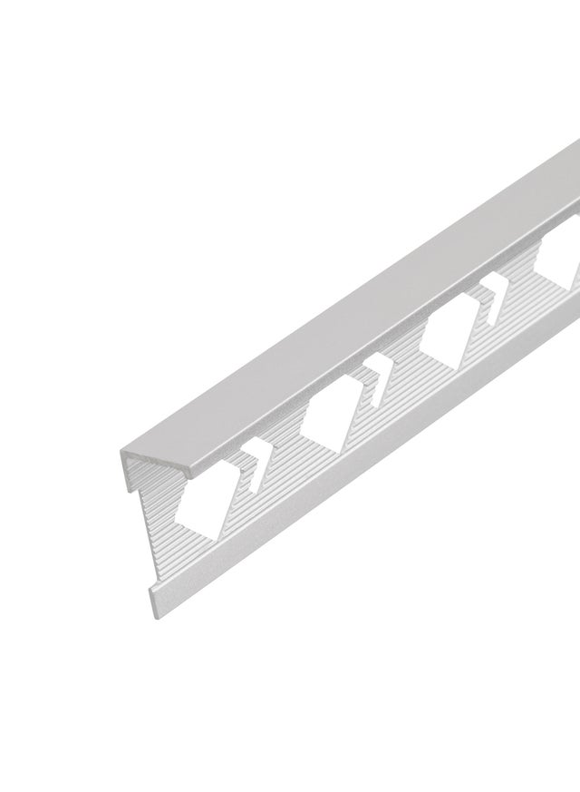 Profilé de finition carrelage équerre Ep.8 mm aluminium mat gris L.2,50 m