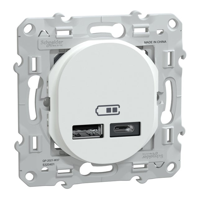 Prise USB OVALIS 2 - SCHNEIDER ELECTRIC