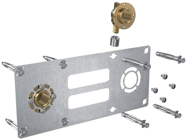 Kit de fixation de robinetterie PER à sertir entraxe 150 mm femelle 15 x 21 (1/2