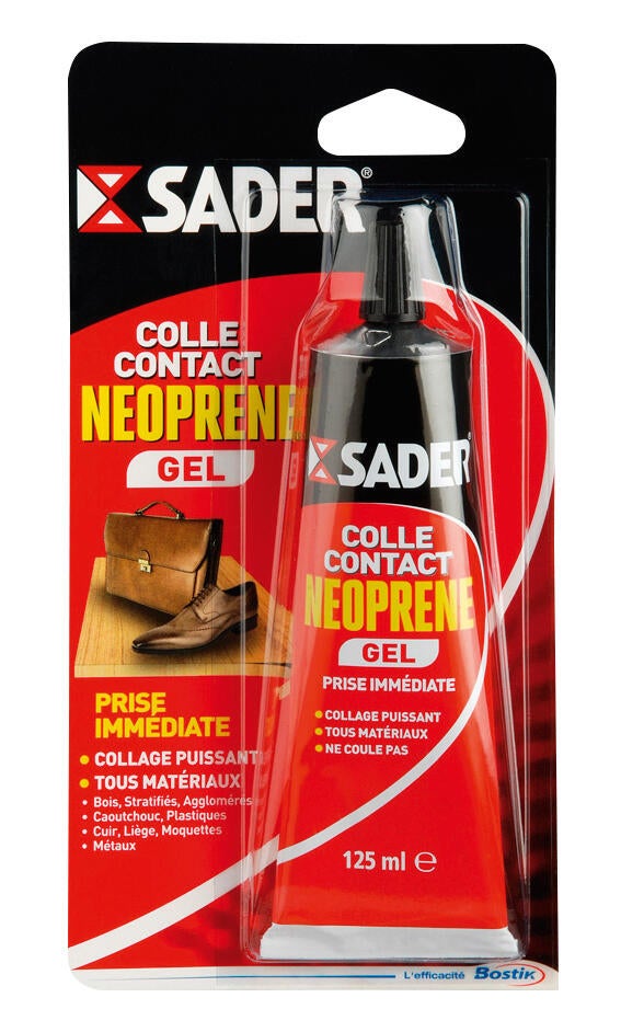 Colle contact néoprène en gel tube 125 ml - SADER