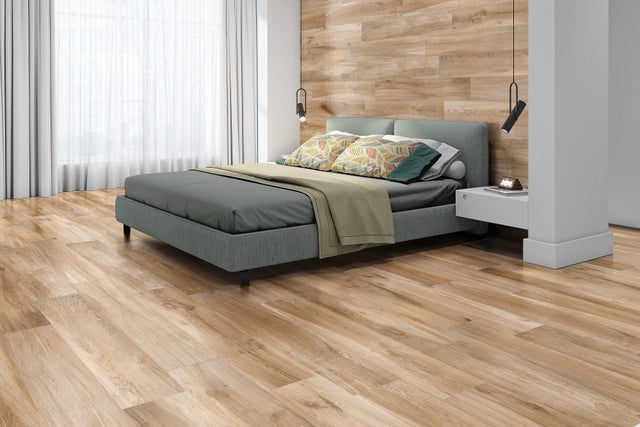 Carrelage sol intérieur effet bois l.23x L.120 cm - Turia Beige