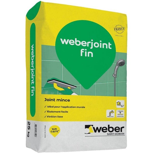 Joint fin blanc pur E06 25kg WEBER