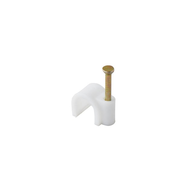 Lot de 100 cavaliers blanc Diam.10 mm 