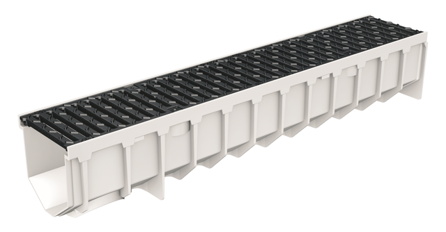 Caniveau 1m Grille B125 Fonte Largeur 200 CAN15BF - Nicoll