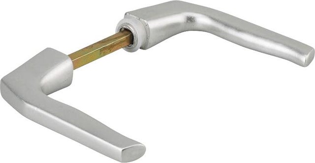 Poignée de porte d'entrée béquille double argent carré 8 mm - THIRARD