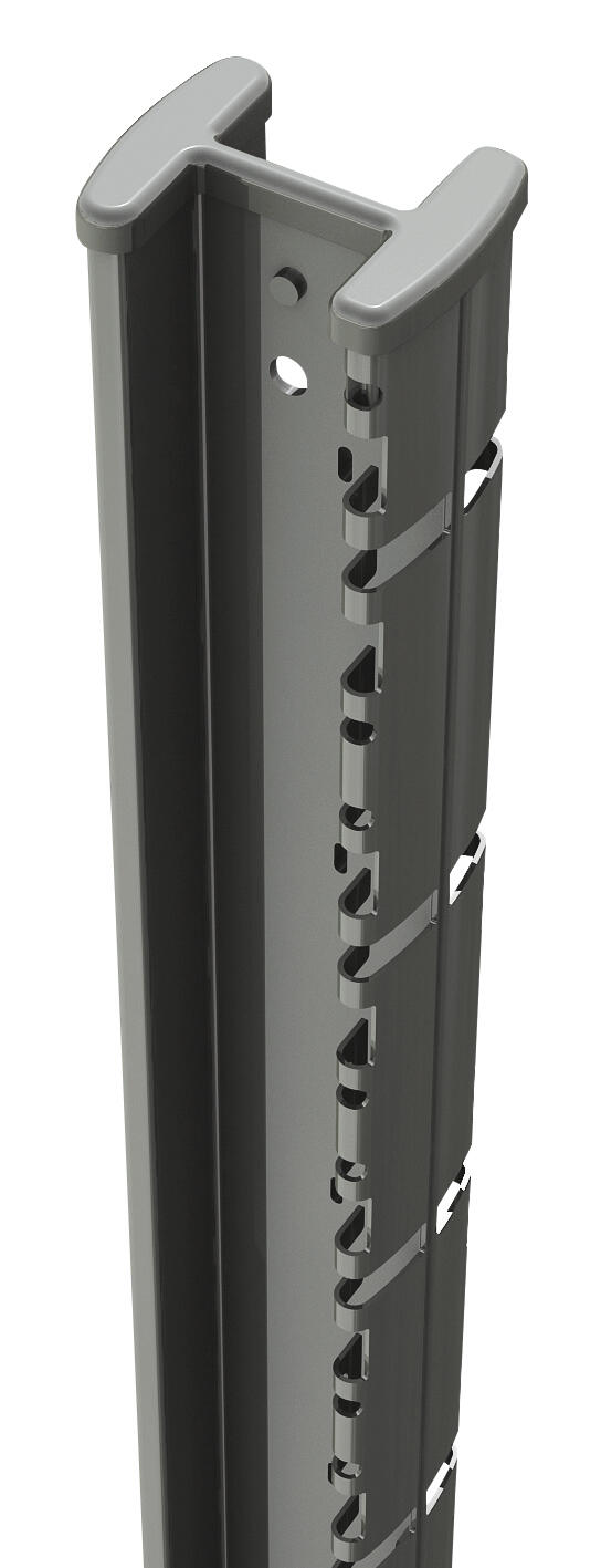 Poteau à encoches gris Long.1,7 m