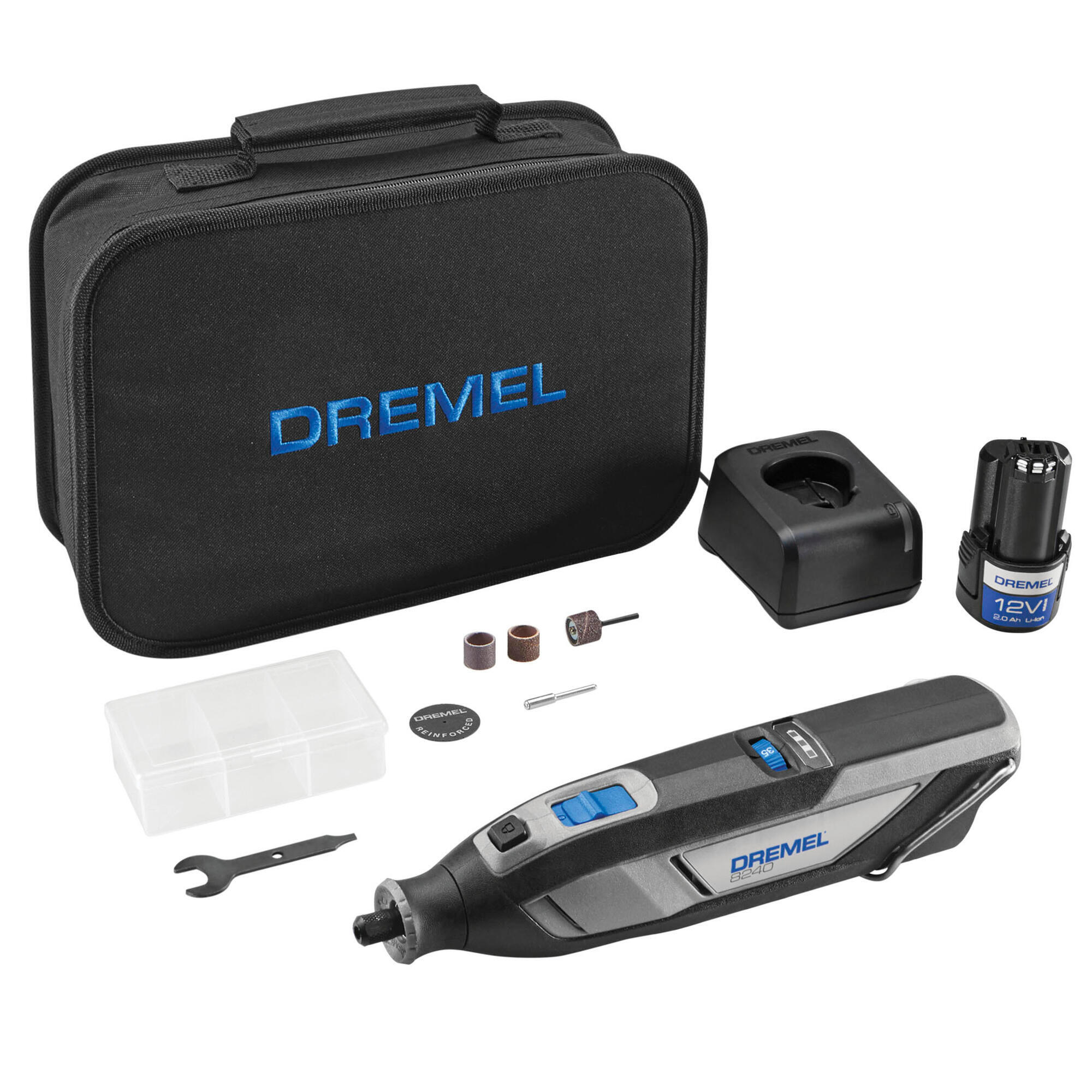 Outil Multifonction Dremel Sans Fil FERM – Meuleuse/graveur 8V Li-ion (bleu) – Neuf En Boîte