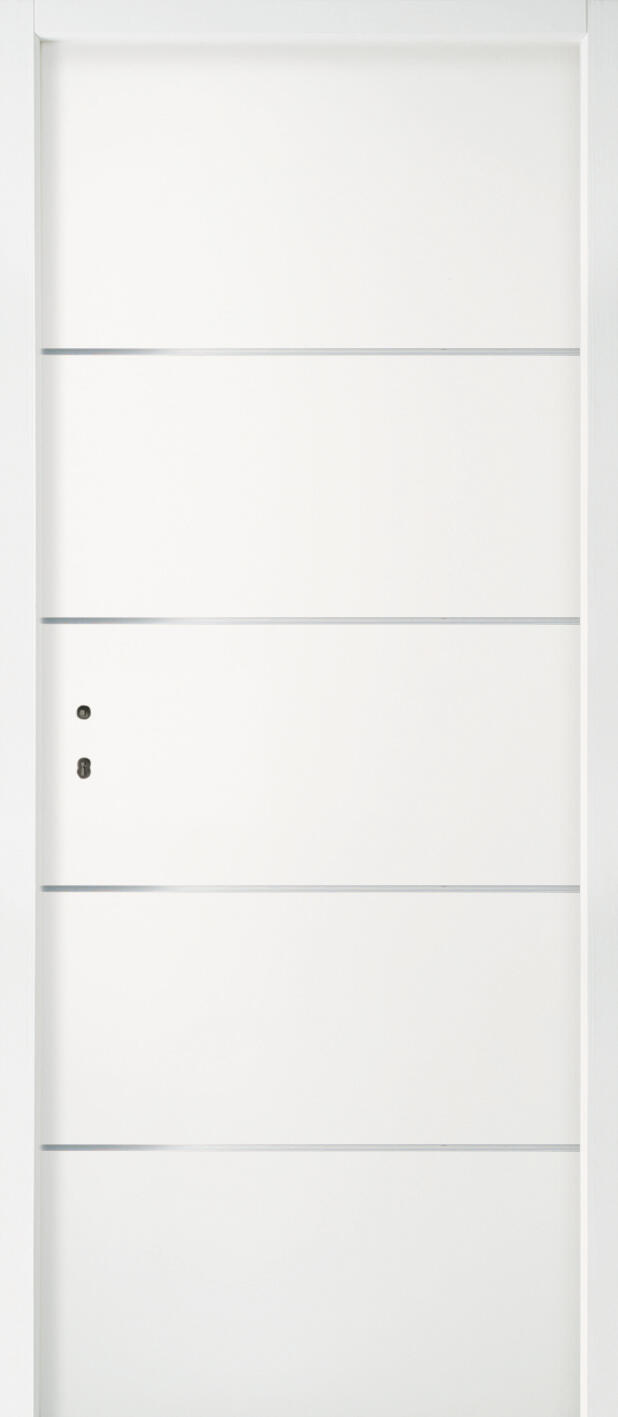 Bloc-porte laqué blanc poussant droit H.204 x l.73 cm Griff'Inox - JELD WEN