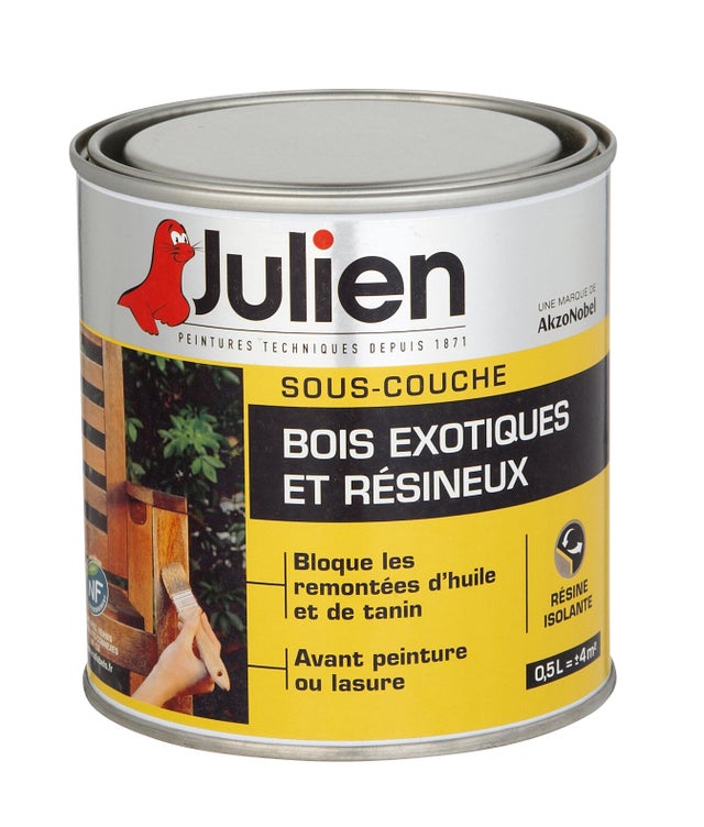 Sous-couche Bois exotiques et résineux SATIN Incolore Satiné 0,5 L - JULIEN