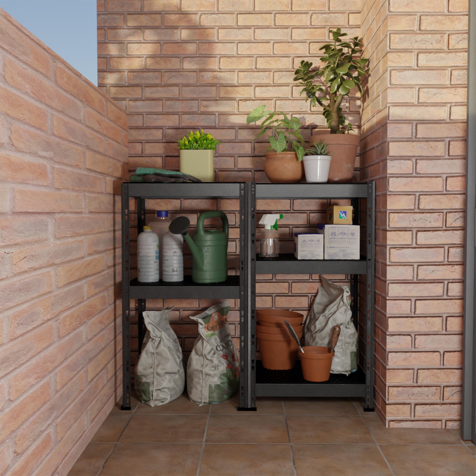 Estante metálica cinza 180X50X38cm 175KG - 4