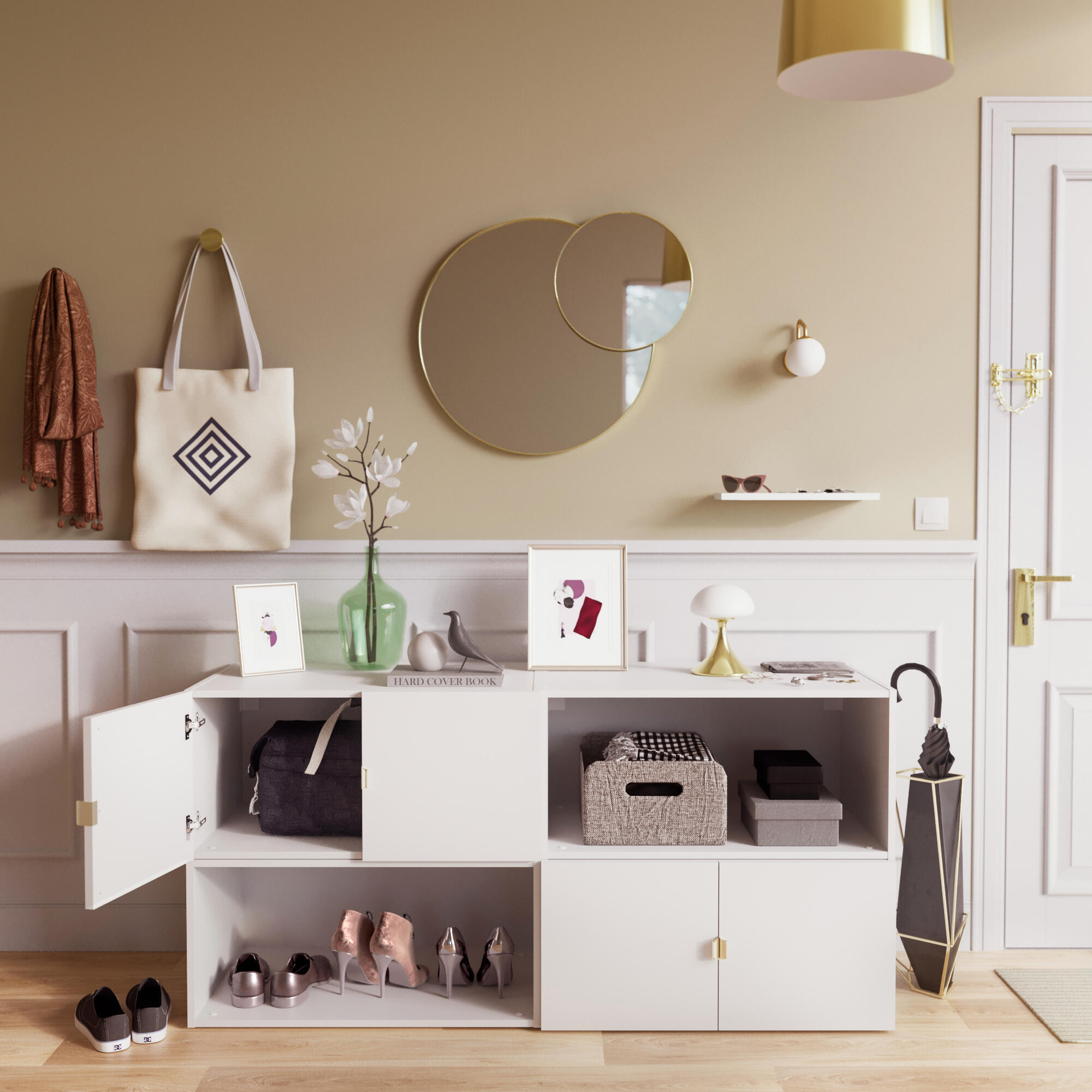 Porta de bater 38,4x40 cm branco Spaceo Evo'M Riga - 13