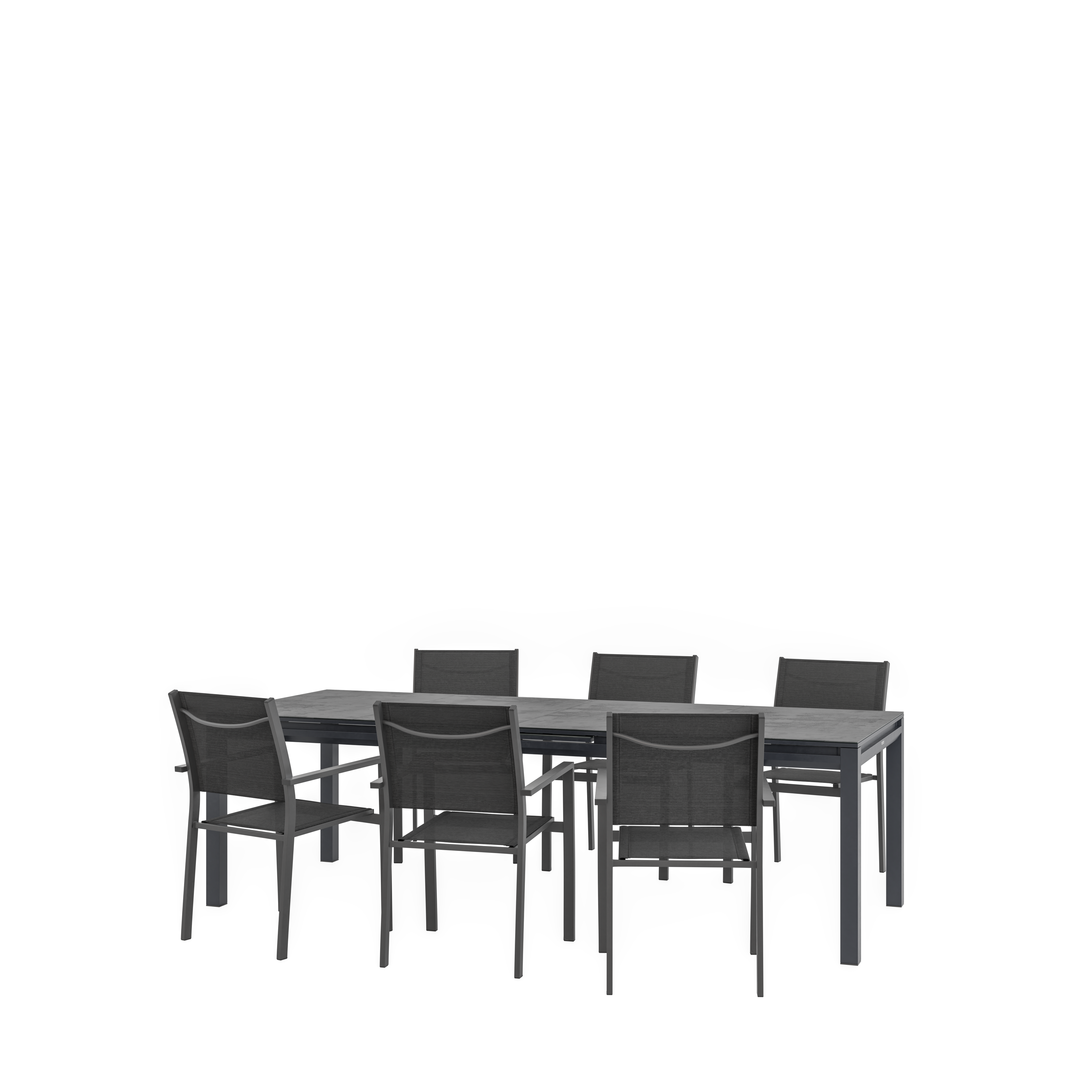 Mesa de alumínio NATERIAL ODYSSEA 256/320X100X75CM ANTRACITE - 25