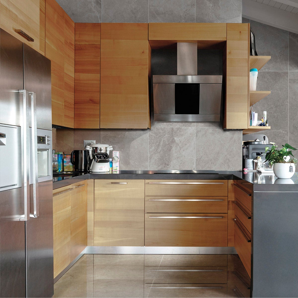 Piastrella da rivestimento interno 60 x 120 cm Sp. 7 mm rettificato Burlington in gres porcellanato smaltato grigio lappato traffico intenso (pei 4/5) 1.44 mq - 2