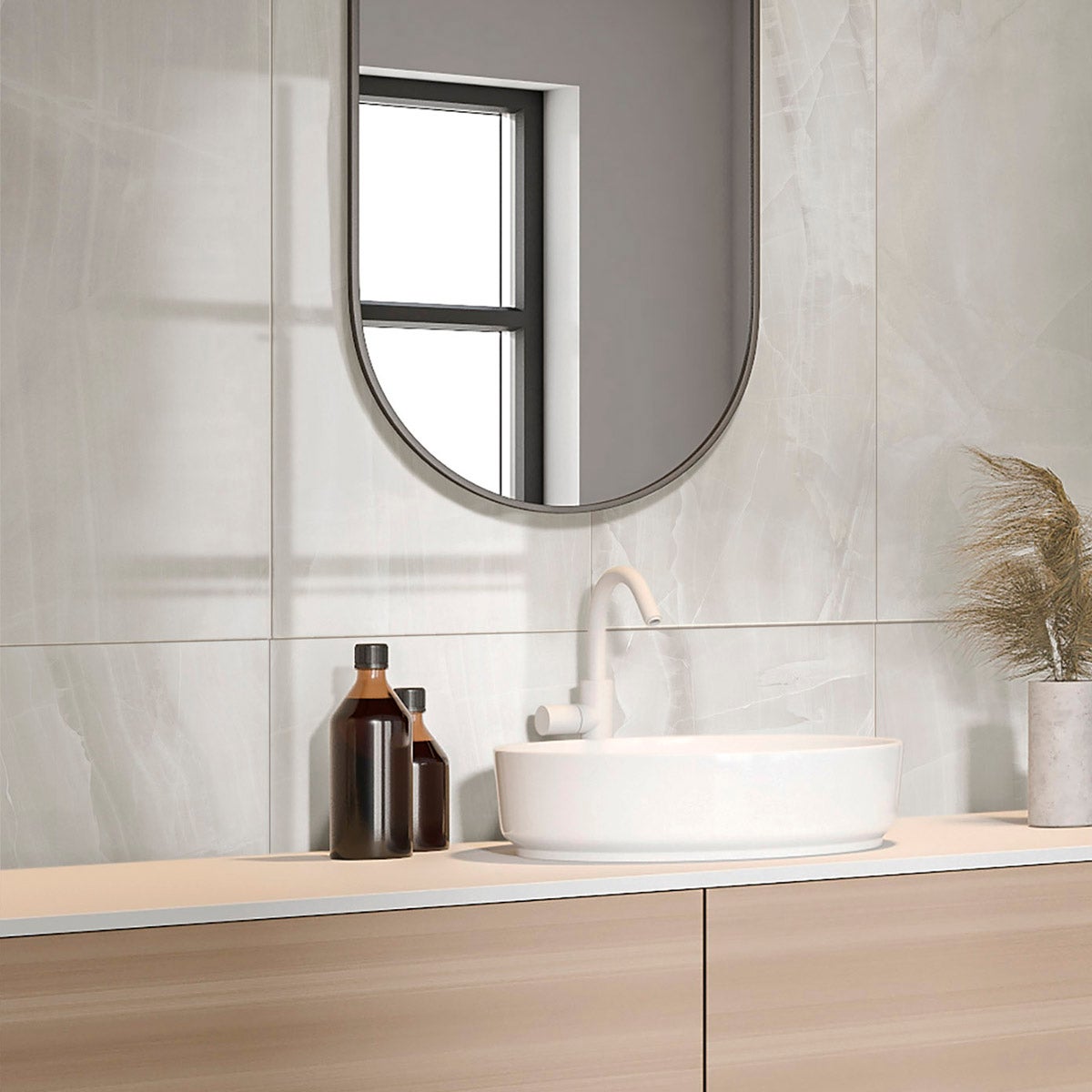 Piastrella da pavimento e rivestimento interno 60 x 120 cm Sp. 7 mm rettificato Agata in gres porcellanato smaltato bianco lucido traffico intenso (pei 4/5) 1.44 mq - 2