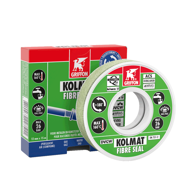 Bande d'étanchéité l.14 mm x L.15 m Kolmat Fibre Seal - GRIFFON