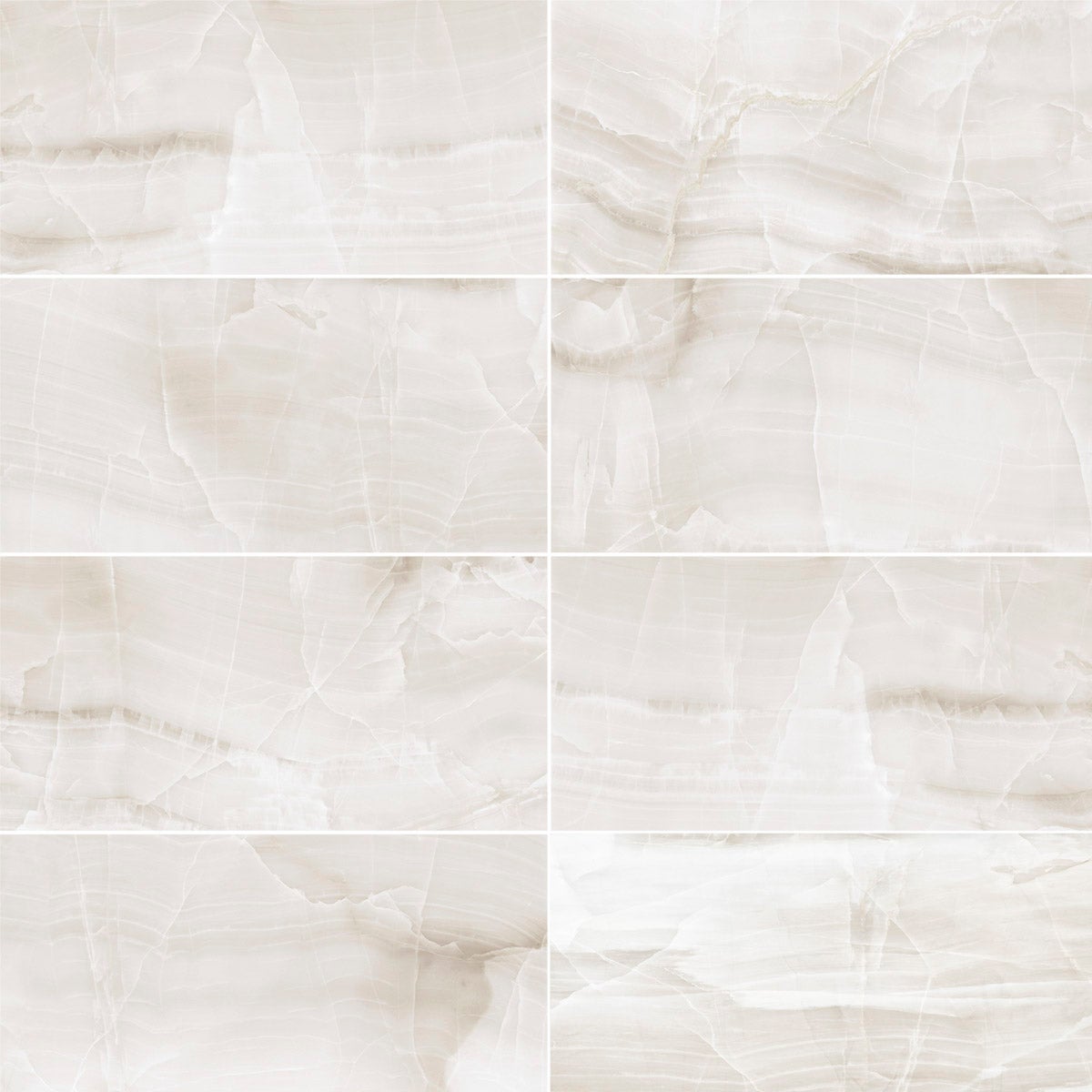 Piastrella da pavimento e rivestimento interno 60 x 120 cm Sp. 7 mm rettificato Agata in gres porcellanato smaltato bianco lucido traffico intenso (pei 4/5) 1.44 mq - 3