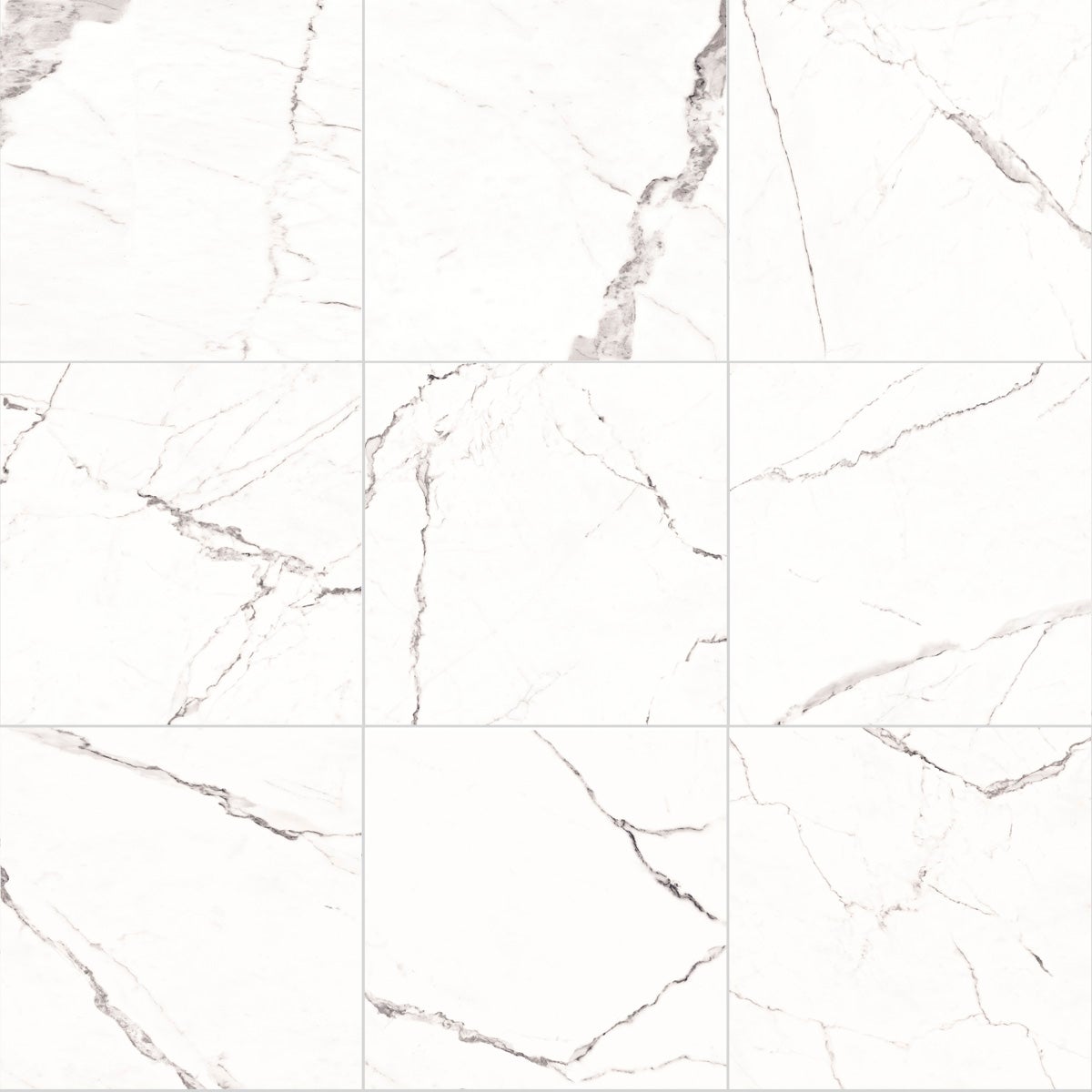 Piastrella da pavimento e rivestimento interno 79.5 x 79.5 cm Sp. 9 mm rettificato Michelangelo in gres porcellanato smaltato bianco lucido traffico intenso (pei 4/5) 1.26 mq - 3