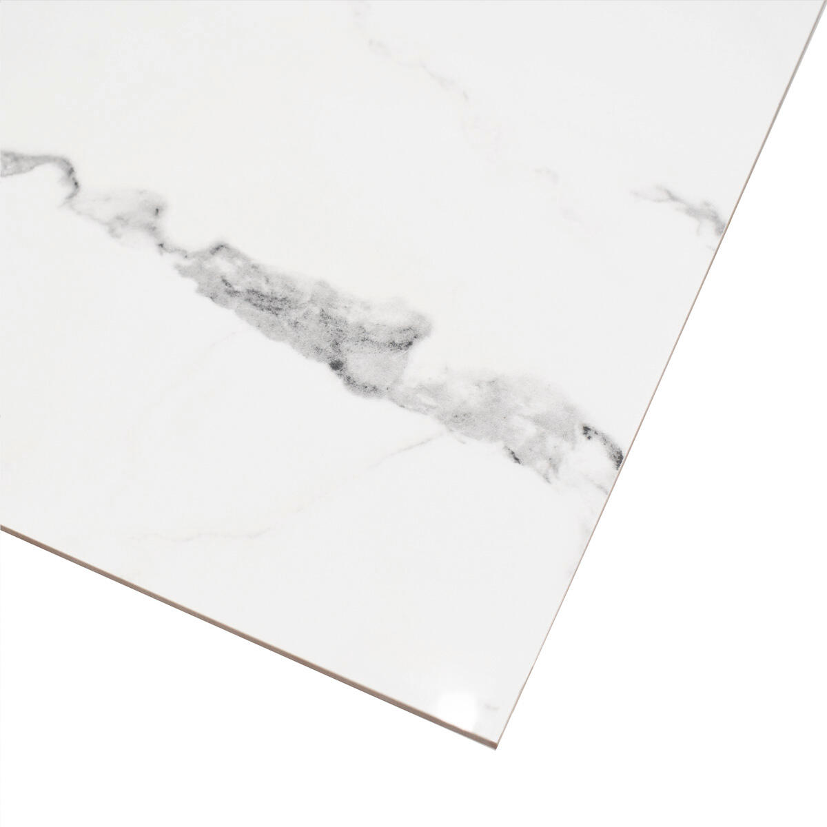 Piastrella da pavimento e rivestimento interno in gres porcellanato 60 x 120 cm rettificato smaltato bianco lappato Michelangelo traffico intenso (pei 4/5) Sp. 7 mm 1.44 mq - 5