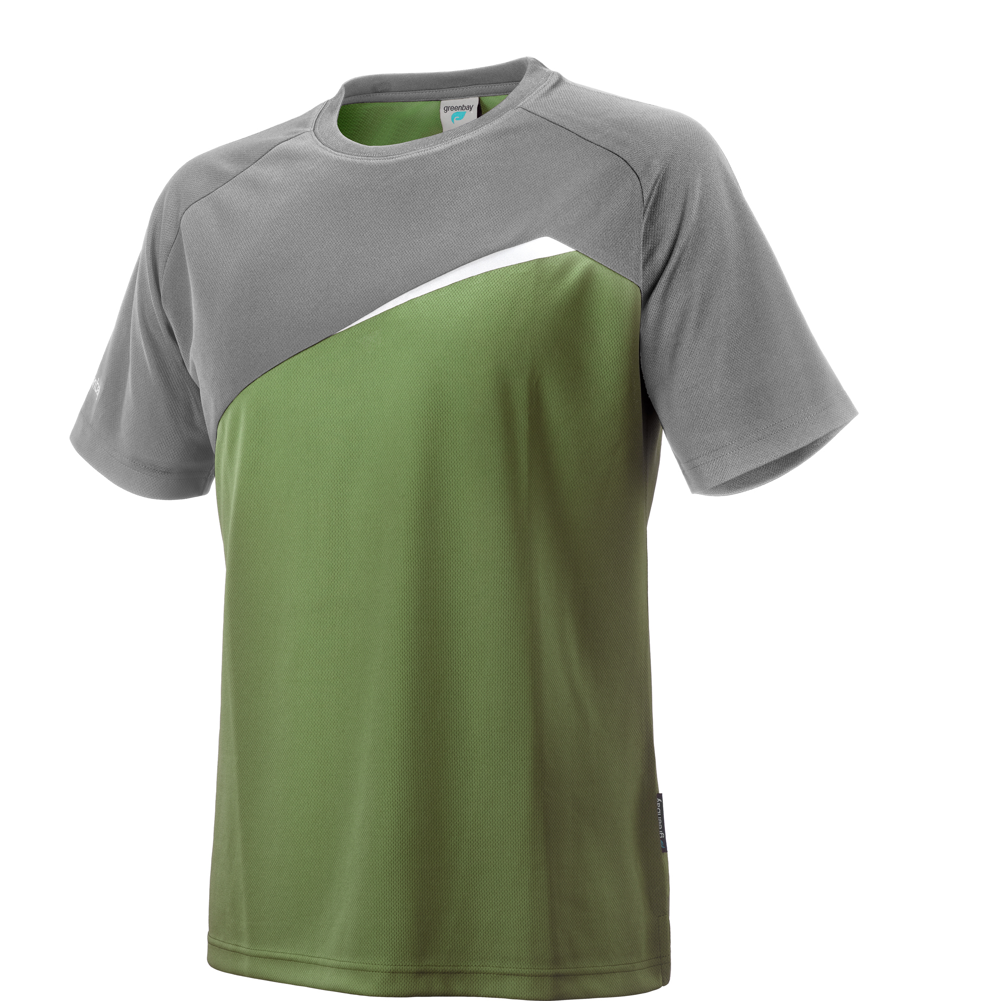 Camiseta tecnic recy identity gris verde t 3xl