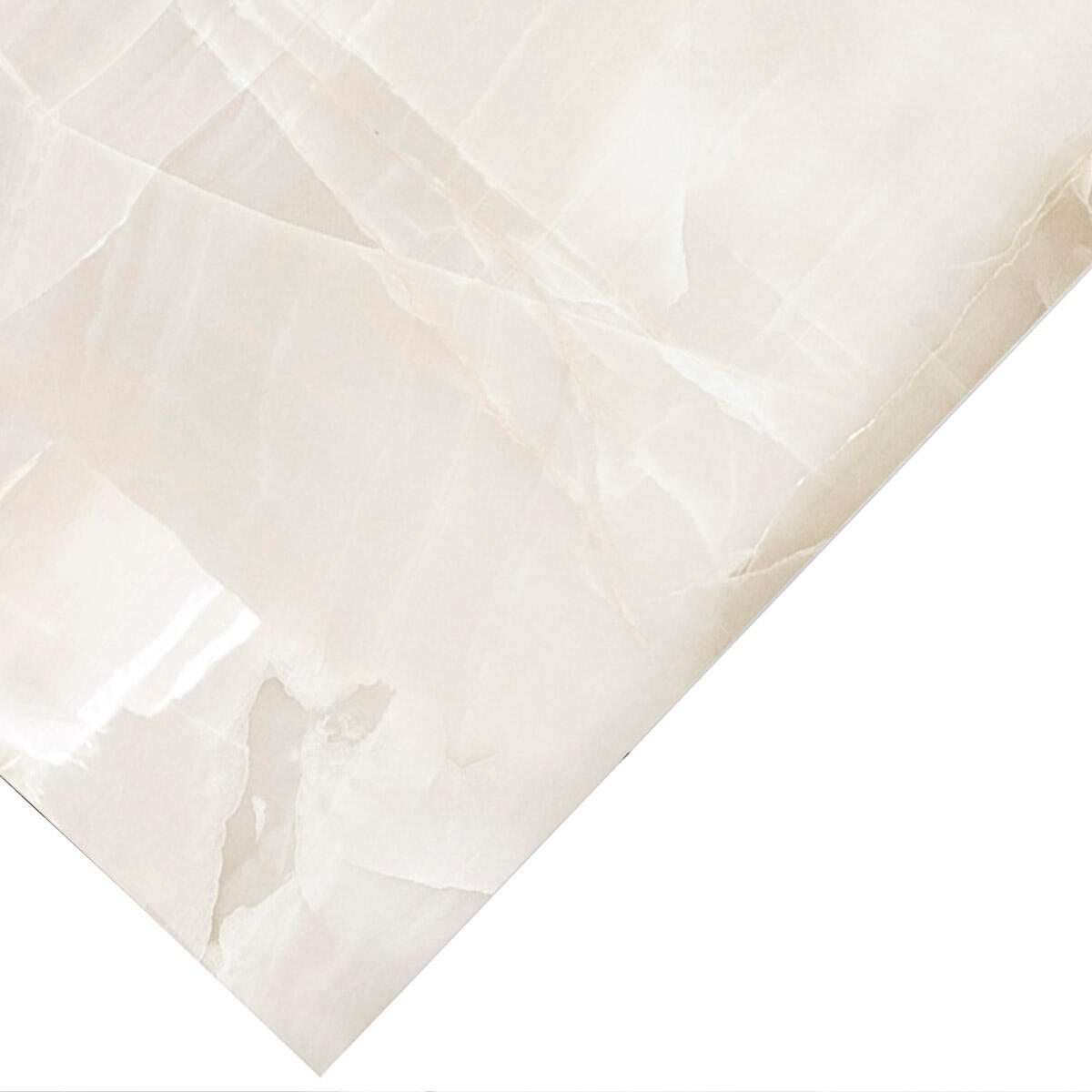 Piastrella da pavimento e rivestimento interno 79.5 x 79.5 cm Sp. 9 mm rettificato Agata in gres porcellanato smaltato bianco lucido traffico intenso (pei 4/5) 1.26 mq - 5