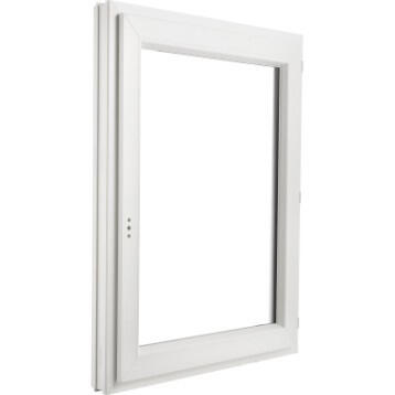 Fenêtre PVC H.75 x l.60 cm 1 vantail tirant droit blanc