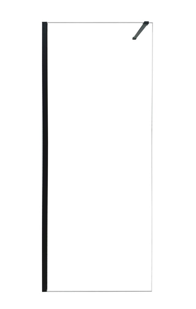 Paroi de douche fixe à l'italienne noire L.100 x H.200 cm verre trempé transparent Ep.8 mm - Antibes