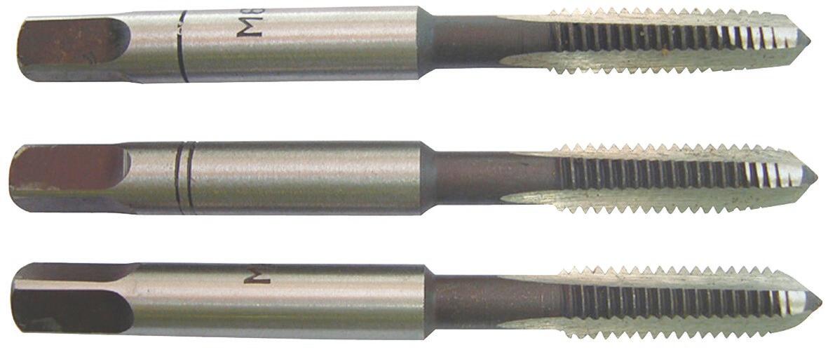 Jeu De 3 Tarauds HSS 10x125mm - Taraudage Progressif - Filetage Fin - Pour Métaux
