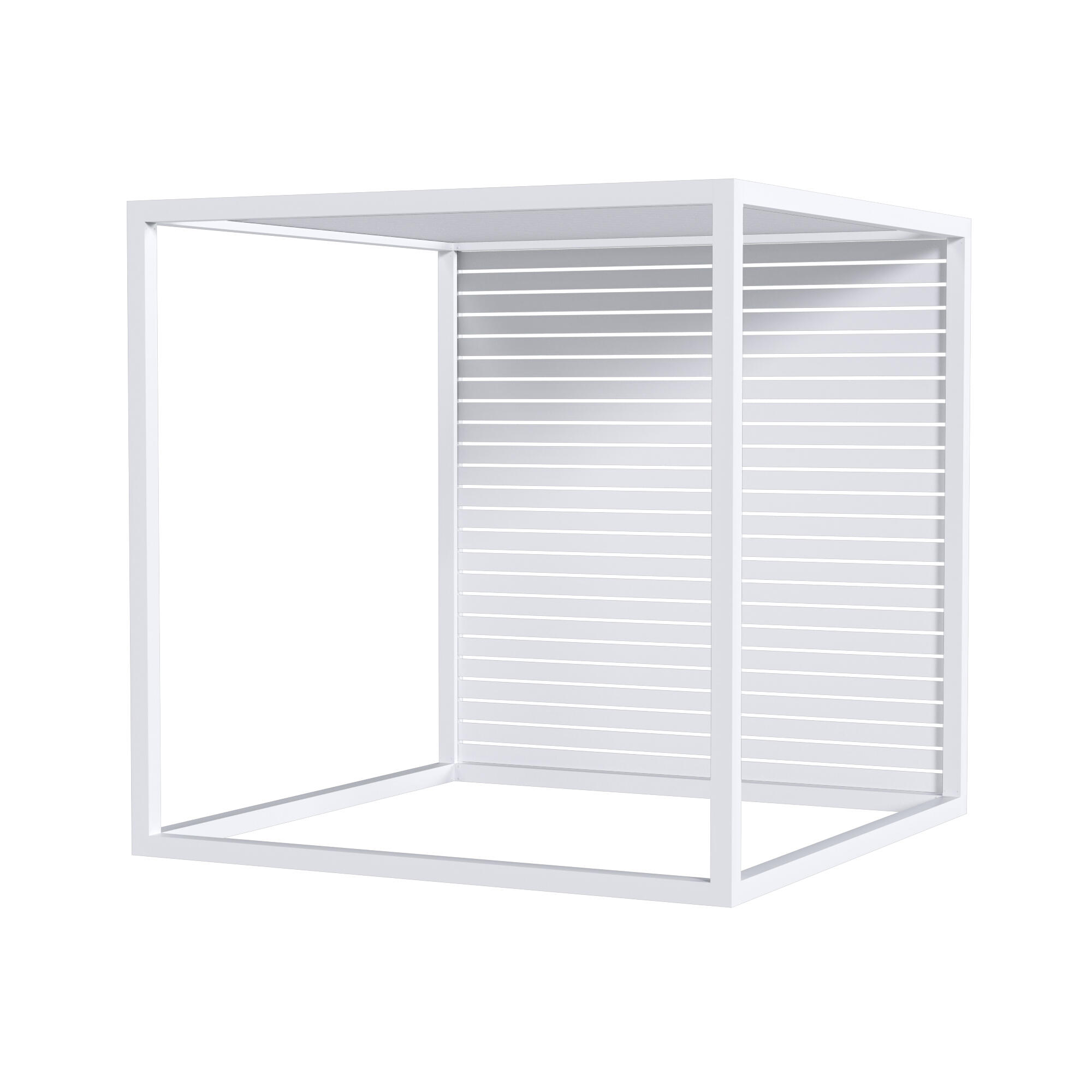 pergola de aluminio con cubierta mobiliario de 250 x 250 cm blanco