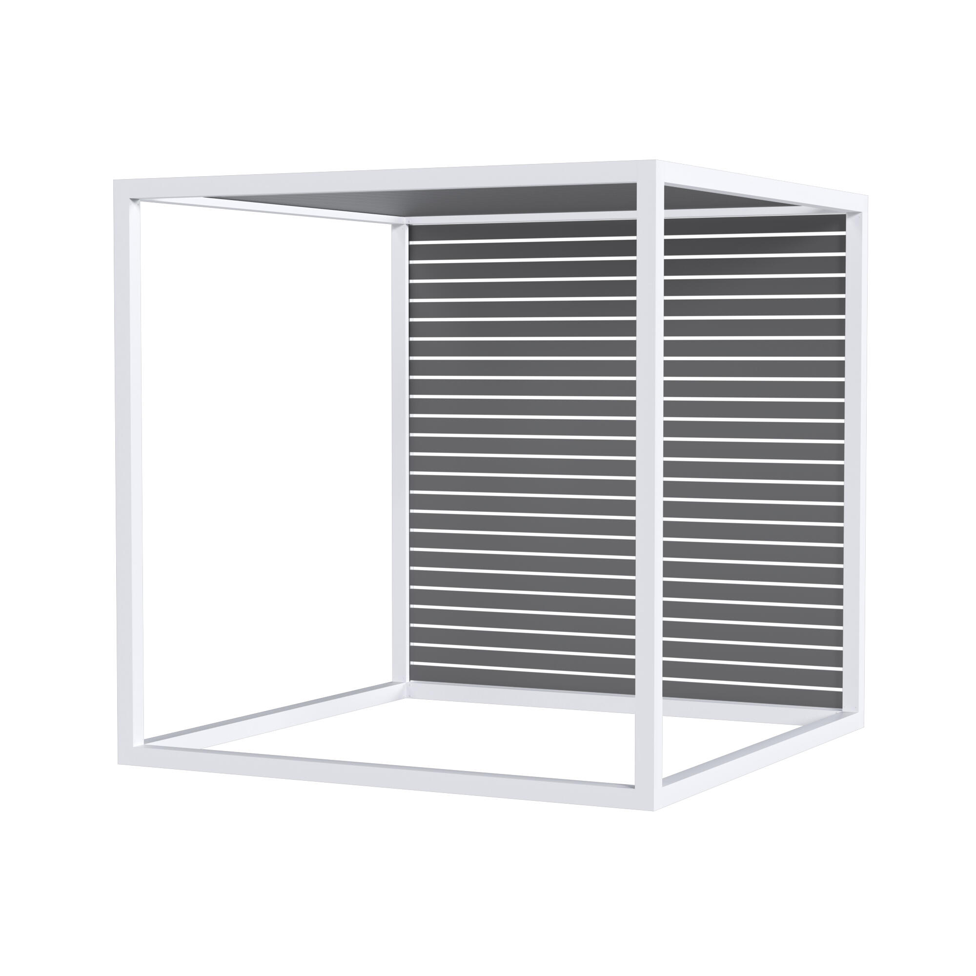 pergola de aluminio con cubierta mobiliario de 250 x 250 cm multicolor