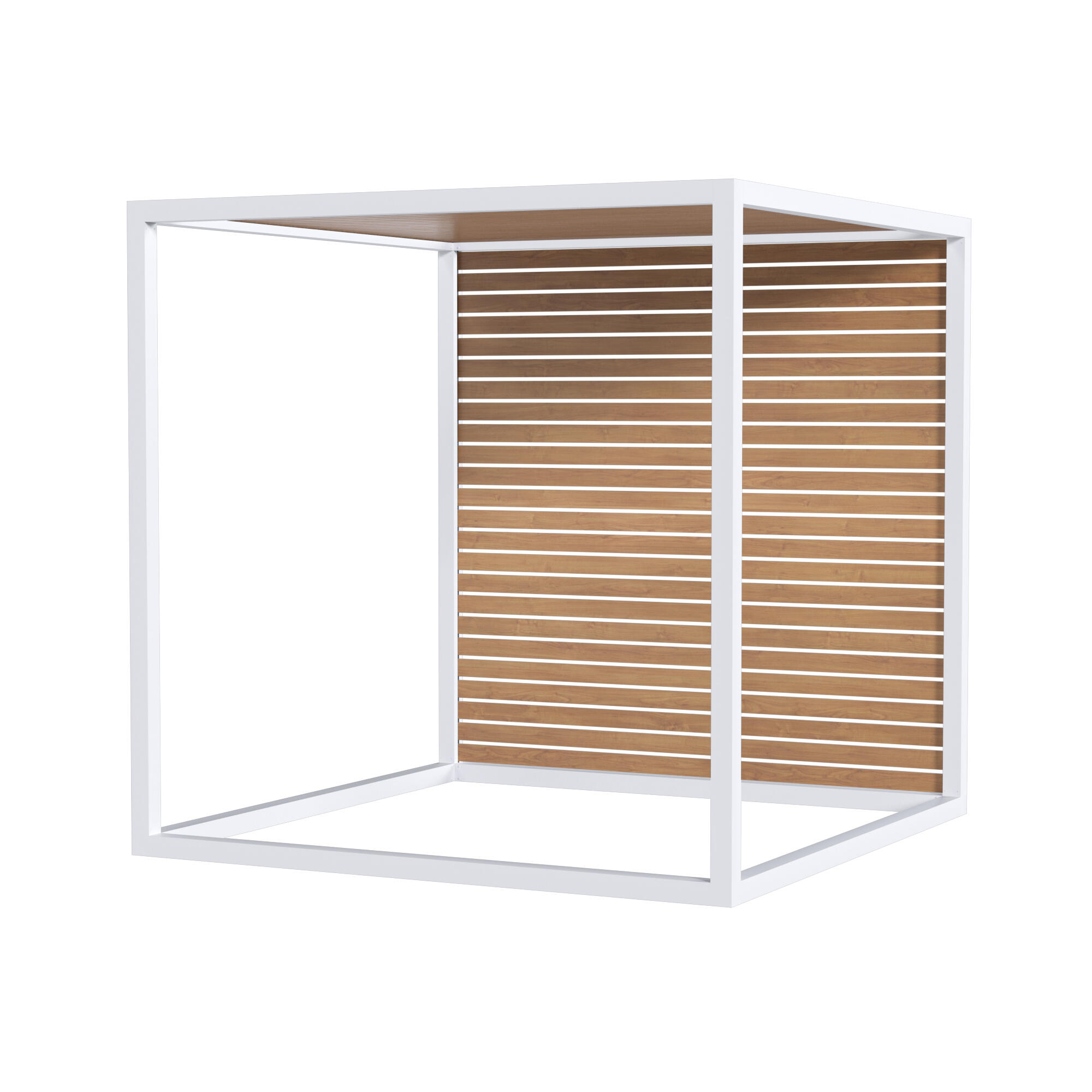 pergola de aluminio con cubierta mobiliario de 250 x 250 cm multicolor