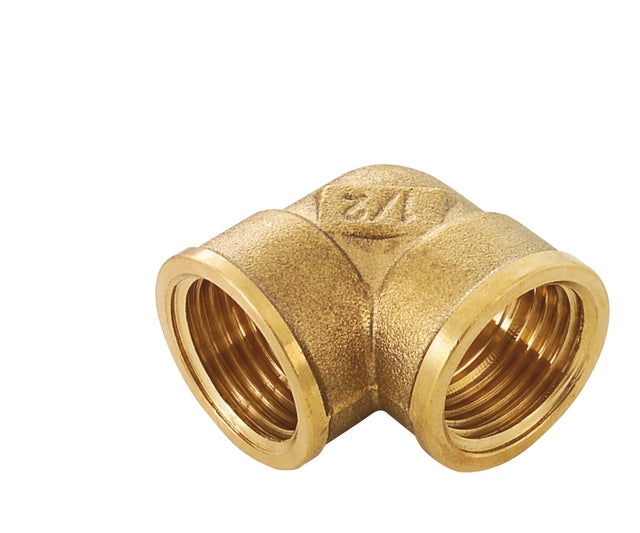 Raccord coude femelle F.15X21(1/2'') cuivre à visser - (lot de 2)