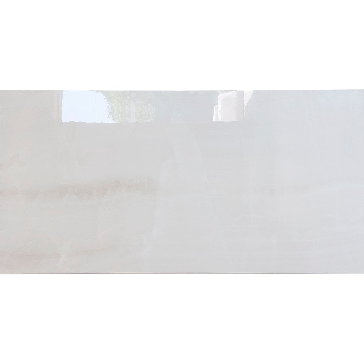 Piastrella da pavimento e rivestimento interno 60 x 120 cm Sp. 7 mm rettificato Agata in gres porcellanato smaltato bianco lucido traffico intenso (pei 4/5) 1.44 mq - 4