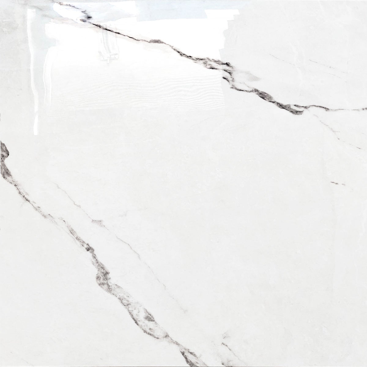 Piastrella da pavimento e rivestimento interno 79.5 x 79.5 cm Sp. 9 mm rettificato Michelangelo in gres porcellanato smaltato bianco lucido traffico intenso (pei 4/5) 1.26 mq - 4