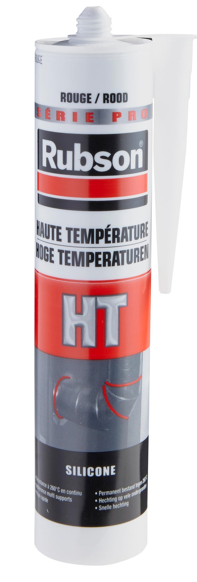 Mastic haute température rouge 300 ml - RUBSON HT