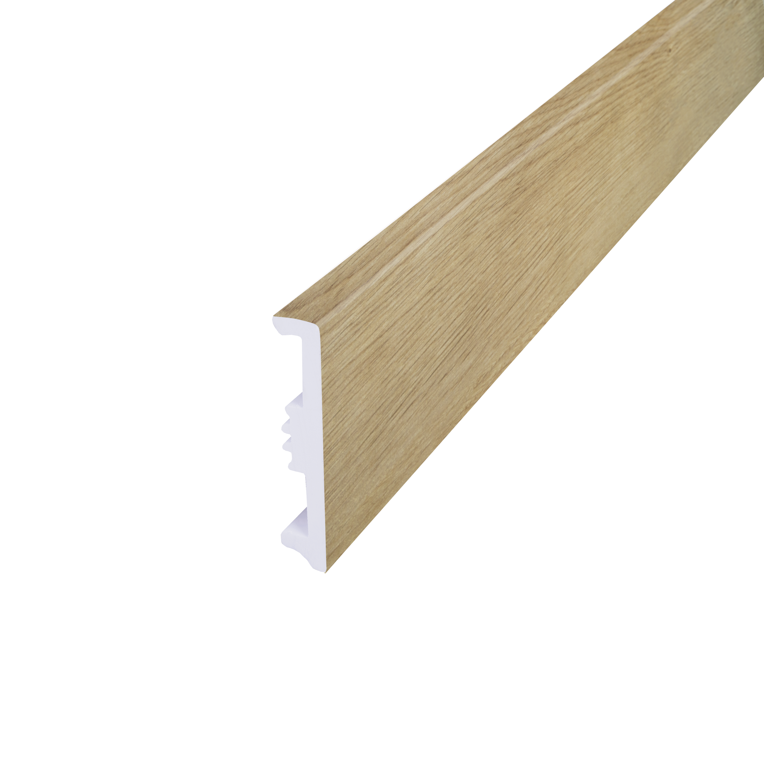 Rodapié de poliestireno artens h2o color marrón nat340 de 80x15x2400mm