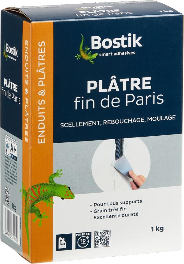 Plâtre fin de Paris en poudre intérieur 1 kg - BOSTIK