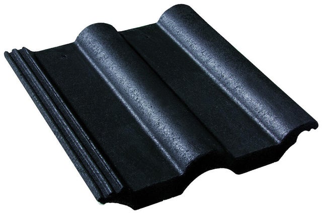 Tuile Double Romane béton noir - MONIER